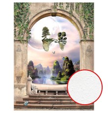 Фреска детская Ortograf Сказочная страна 30781 Фактура бархат FX Флизелин (2x2,7) Бежевый/Зеленый, Горы