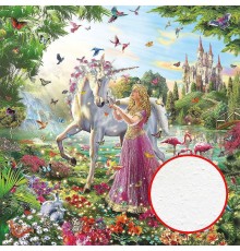 Фреска детская Ortograf Сказочная страна 6242 Фактура бархат FX Флизелин (3x3) Разноцветный, Замки/Животные/Люди