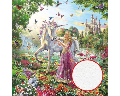 Фреска детская Ortograf Сказочная страна 6242 Фактура бархат FX Флизелин (3x3) Разноцветный, Замки/Животные/Люди