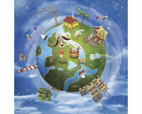 Фреска детская Ortograf Сказочная страна 4517 Фактура флок FLK Флизелин (2,7x2,7) Разноцветный, Мультимедия