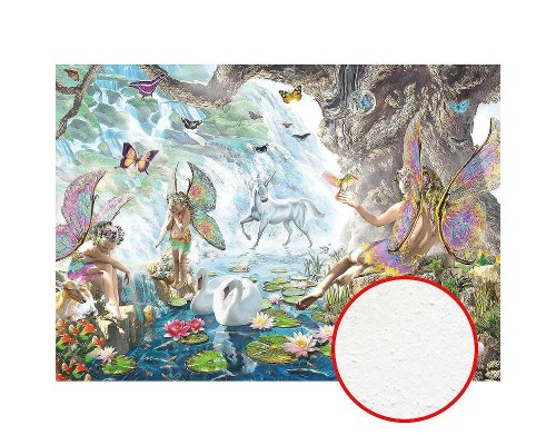 Фреска детская Ortograf Сказочная страна 6205 Фактура бархат FX Флизелин (3,8x2,7) Разноцветный, Ангелы/Животные/Водопады