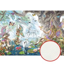 Фреска детская Ortograf Сказочная страна 6205 Фактура флок FLK Флизелин (3,8x2,7) Разноцветный, Ангелы/Животные/Водопады