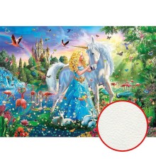 Фреска детская Ortograf Сказочная страна 6272 Фактура флок FLK Флизелин (3,8x2,7) Разноцветный, Замки/Животные/Люди