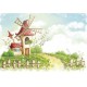 Фреска детская Ortograf Сказочная страна 5988 Фактура флок FLK Флизелин (3,9x2,7) Разноцветный, Домики