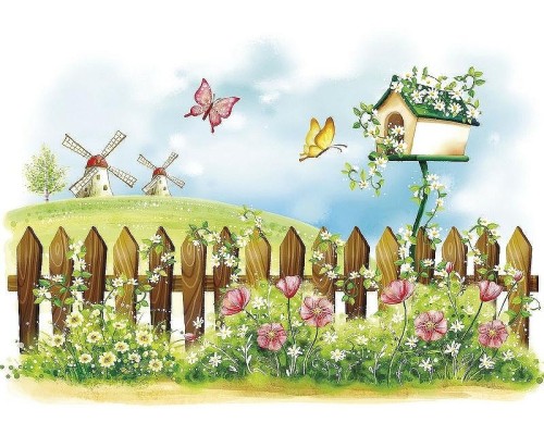 Фреска детская Ortograf Сказочная страна 5174 Фактура бархат FX Флизелин (3,8x2,7) Разноцветный, Мультимедия