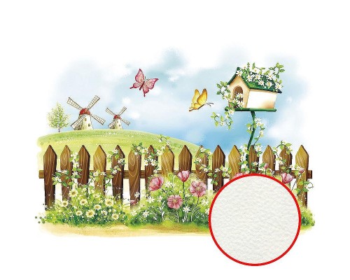 Фреска детская Ortograf Сказочная страна 5174 Фактура флок FLK Флизелин (3,8x2,7) Разноцветный, Мультимедия