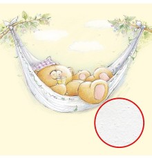 Фреска детская Ortograf Для малышей 3327 Фактура бархат FX Флизелин (1,5x1,5) Желтый/Бежевый, Животные