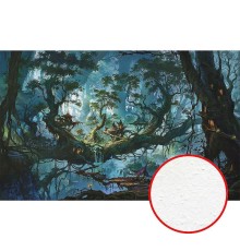 Фреска детская Ortograf Сказочная страна 5316 Фактура бархат FX Флизелин (3,2x2) Зеленый, Домики/Деревья