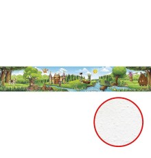 Фреска детская Ortograf Сказочная страна 5000 Фактура бархат FX Флизелин (18x3) Зеленый/Разноцветный, Мультимедия