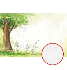 Фреска детская Ortograf Для малышей 33136 Фактура бархат FX Флизелин (4,1x2,7) Зеленый, Деревья