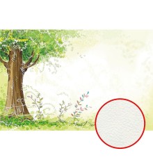 Фреска детская Ortograf Для малышей 33136 Фактура флок FLK Флизелин (4,1x2,7) Зеленый, Деревья