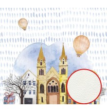 Фреска детская Ortograf Для малышей 10876 Фактура флок FLK Флизелин (3x2,7) Разноцветный, Домики