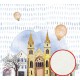 Фреска детская Ortograf Для малышей 10876 Фактура флок FLK Флизелин (3x2,7) Разноцветный, Домики