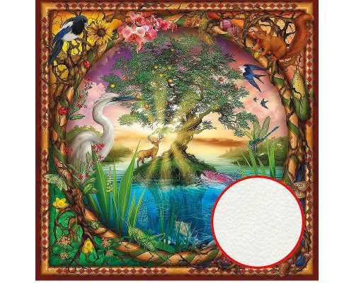 Фреска детская Ortograf Сказочная страна 7512 Фактура флок FLK Флизелин (2,7x2,7) Разноцветный, Деревья/Животные/Птицы