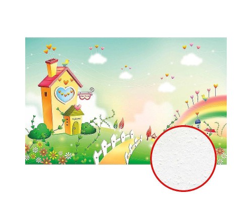 Фреска детская Ortograf Для малышей 4824 Фактура бархат FX Флизелин (4,3x2,7) Разноцветный, Домики