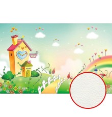 Фреска детская Ortograf Для малышей 4824 Фактура флок FLK Флизелин (4,3x2,7) Разноцветный, Домики