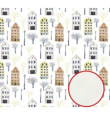 Фреска детская Ortograf Для малышей 10880 Фактура флок FLK Флизелин (3x2,7) Разноцветный, Домики