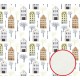 Фреска детская Ortograf Для малышей 10880 Фактура флок FLK Флизелин (3x2,7) Разноцветный, Домики