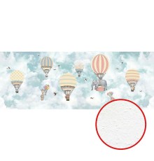 Фреска детская Ortograf Для малышей 33309 Фактура бархат FX Флизелин (7,2x2,7) Разноцветный, Животные/Воздушные шары