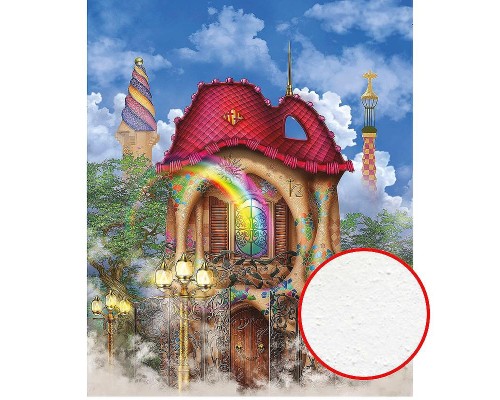 Фреска детская Ortograf Сказочная страна 7511 Фактура бархат FX Флизелин (2,2x2,7) Разноцветный, Домики