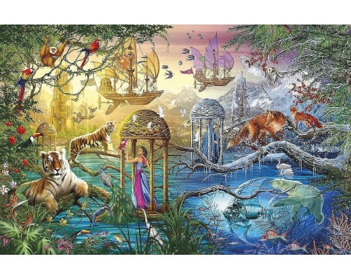 Фреска детская Ortograf Сказочная страна 7515 Фактура бархат FX Флизелин (4,1x2,7) Разноцветный, Животные/Люди/Корабли