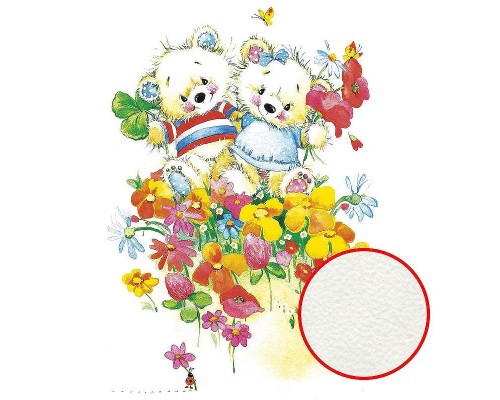 Фреска детская Ortograf Для малышей 5714 Фактура флок FLK Флизелин (2x2,7) Разноцветный, Животные/Цветы