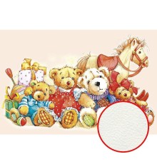 Фреска детская Ortograf Для малышей 5715 Фактура флок FLK Флизелин (3x2) Разноцветный, Животные