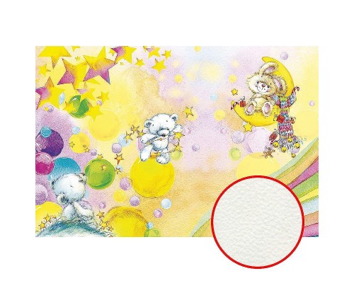 Фреска детская Ortograf Для малышей 5699 Фактура флок FLK Флизелин (4x2,7) Желтый/Разноцветный, Животные/Мультимедия