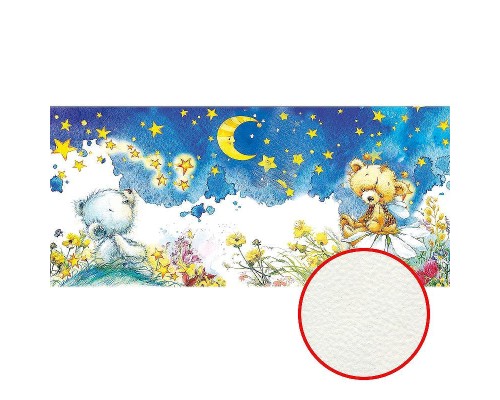 Фреска детская Ortograf Для малышей 5700 Фактура флок FLK Флизелин (6x2,7) Синий/Разноцветный, Животные/Мультимедия