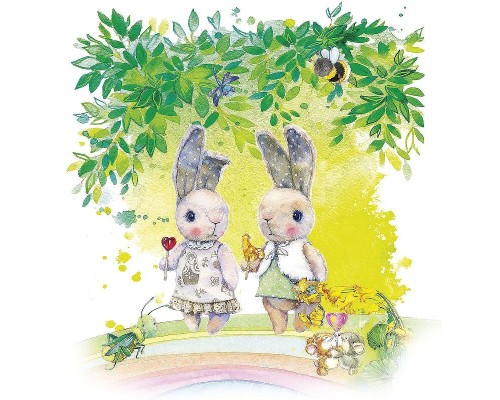 Фреска детская Ortograf Для малышей 5701 Фактура флок FLK Флизелин (2,6x2,7) Разноцветный, Животные