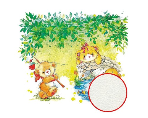 Фреска детская Ortograf Для малышей 5702 Фактура флок FLK Флизелин (3,3x2,7) Разноцветный, Животные