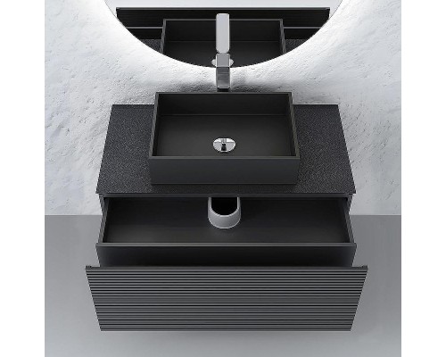 Тумба под раковину Jorno Stone 100 Stn.01.100/P/A/JR подвесная Антрацит