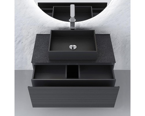Тумба под раковину Jorno Stone 100 Stn.01.100/P/A/JR подвесная Антрацит