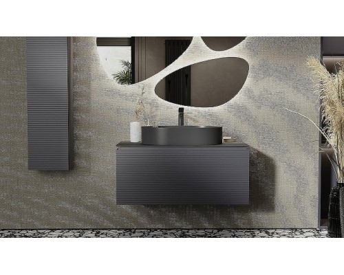 Тумба под раковину Jorno Stone 100 Stn.01.100/P/A/JR подвесная Антрацит
