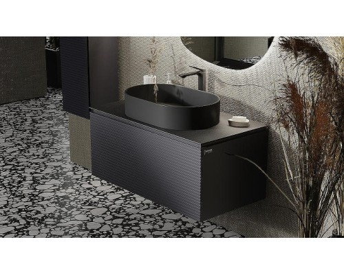 Тумба под раковину Jorno Stone 100 Stn.01.100/P/A/JR подвесная Антрацит
