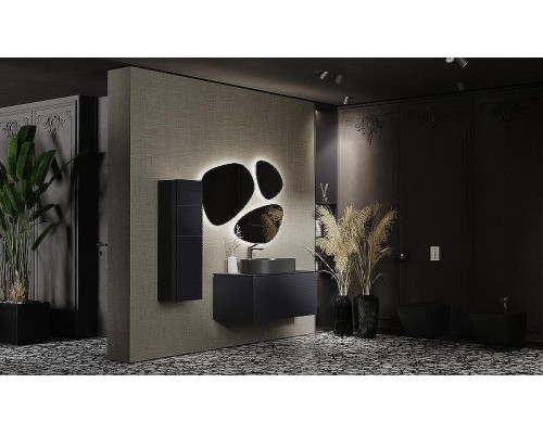 Тумба под раковину Jorno Stone 100 Stn.01.100/P/A/JR подвесная Антрацит