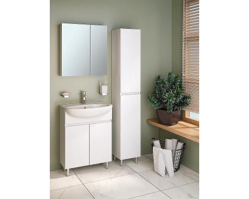 Зеркальный шкаф Runo Лада 60 00-00001159 Белый