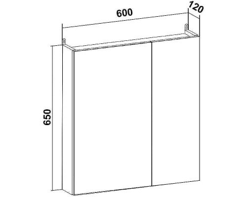 Зеркальный шкаф Runo Лада 60 00-00001159 Белый