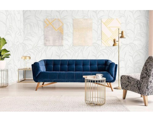 Обои Marburg Urban Elegance 34233 Винил на флизелине (1,06x10,05) Белый, Листья/Штукатурка
