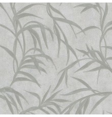 Обои Marburg Urban Elegance 34236 Винил на флизелине (1,06x10,05) Серый/Серебряный, Листья/Штукатурка