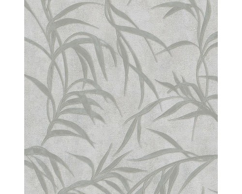 Обои Marburg Urban Elegance 34236 Винил на флизелине (1,06x10,05) Серый/Серебряный, Листья/Штукатурка