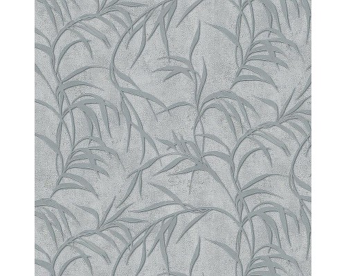 Обои Marburg Urban Elegance 34237 Винил на флизелине (1,06x10,05) Серый/Серебряный, Листья/Штукатурка
