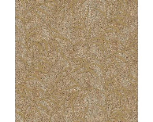 Обои Marburg Urban Elegance 34238 Винил на флизелине (1,06x10,05) Коричневый/Золото, Листья/Штукатурка