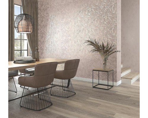 Обои Marburg Urban Elegance 34238 Винил на флизелине (1,06x10,05) Коричневый/Золото, Листья/Штукатурка