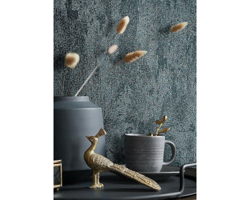 Обои Marburg Urban Elegance 34228 Винил на флизелине (1,06x10,05) Бирюзовый, Штукатурка