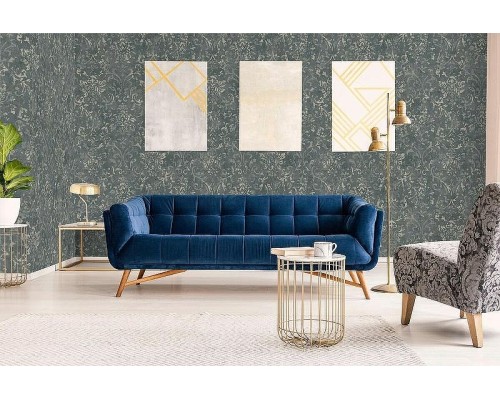 Обои Marburg Urban Elegance 34246 Винил на флизелине (1,06x10,05) Серый/Серебряный/Черный, Дамаск/Штукатурка