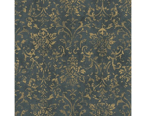 Обои Marburg Urban Elegance 34247 Винил на флизелине (1,06x10,05) Черный/Золото, Дамаск/Штукатурка