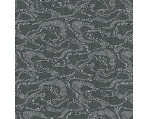 Обои Marburg Kumano 34587 Винил на флизелине (1,06x10,05) Серебряный/Черный, Абстракция/Рогожка