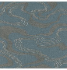 Обои Marburg Kumano 34588 Винил на флизелине (1,06x10,05) Синий/Бронзовый, Абстракция/Рогожка