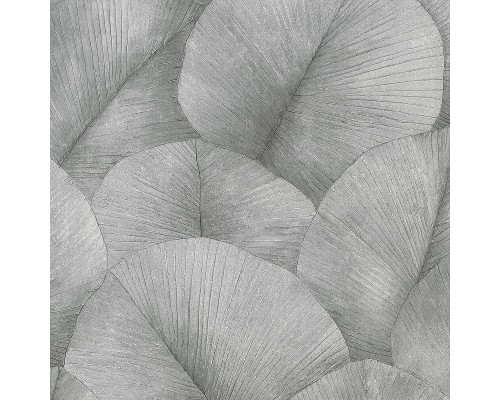 Обои Marburg Kumano 34558 Винил на флизелине (1,06x10,05) Серый, Листья